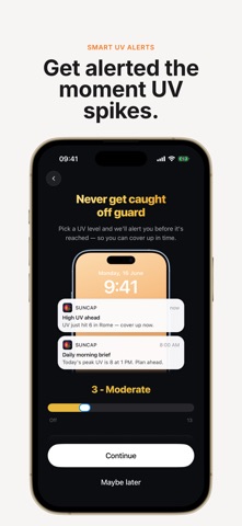 Suncap: UV Index & Sunscreen iPhone screenshot