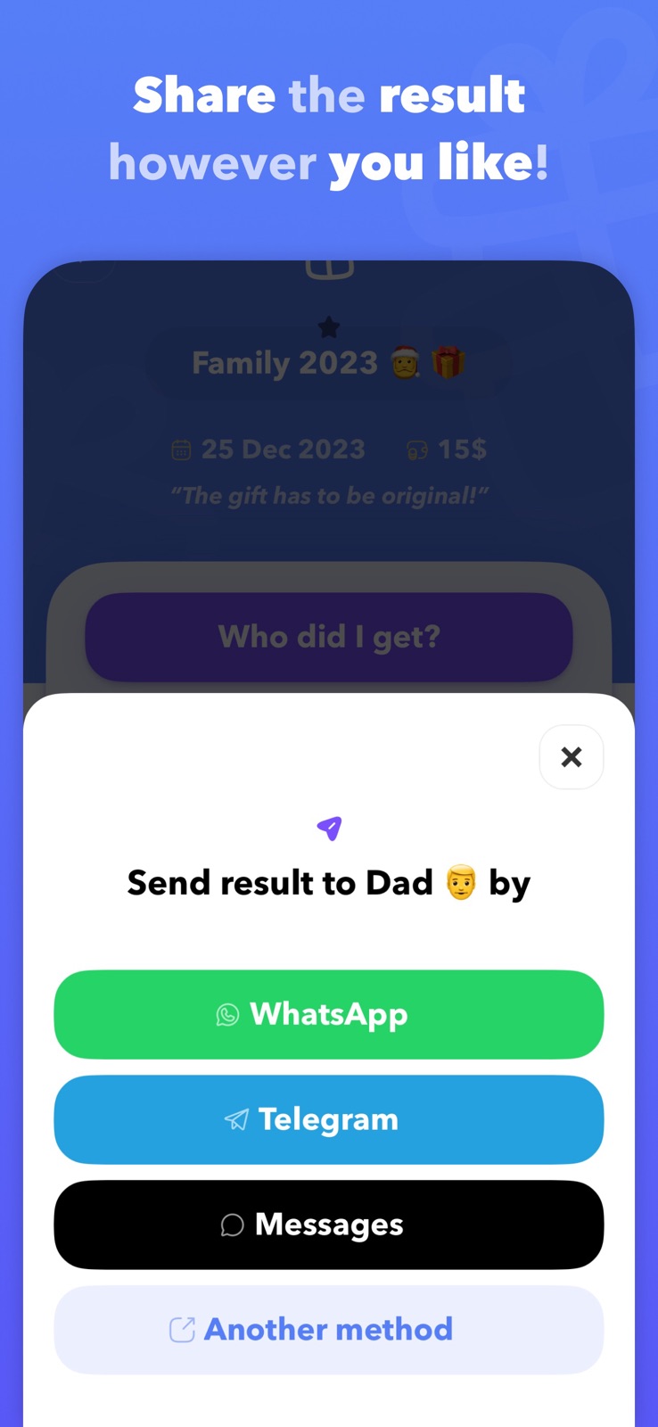 Secret Santa 22: Gift exchange iphone screenshot 3
