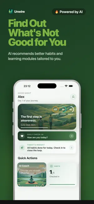 Unwire: Habit Tracker & Focus screenshot 1