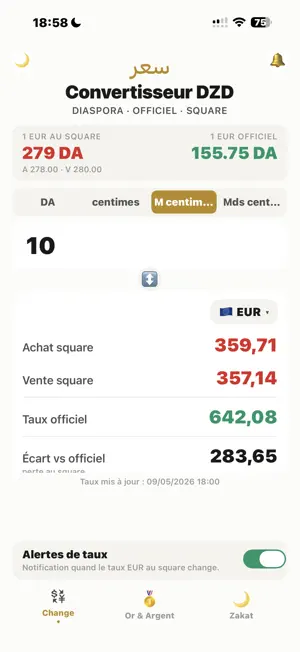 Taux Dinar DZ screenshot 3