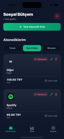 Sosyal Bütçem screenshot