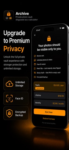 Archive - Private Photos iPhone screenshot