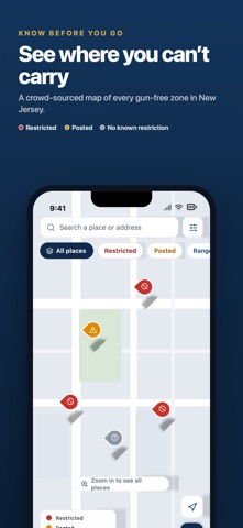 Jersey Carry: NJ Permit & Map iPhone screenshot