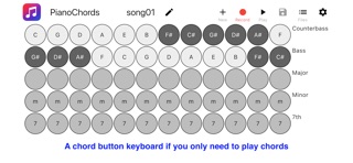 Piano Chords: keys + accordion screenshot