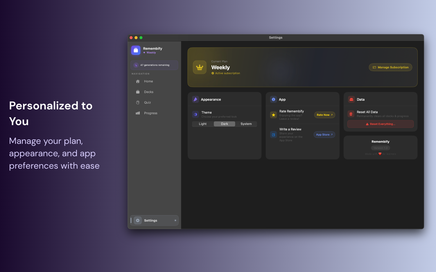 Remembify - AI Flashcards