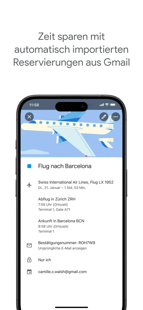 Google Kalender iPhone App Screenshot 4 – Produktivität