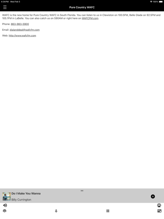 Screenshot #6 pour WAFC-FM Pure Country