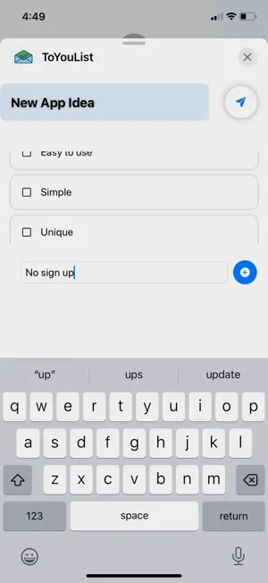 ToYouList screenshot 3