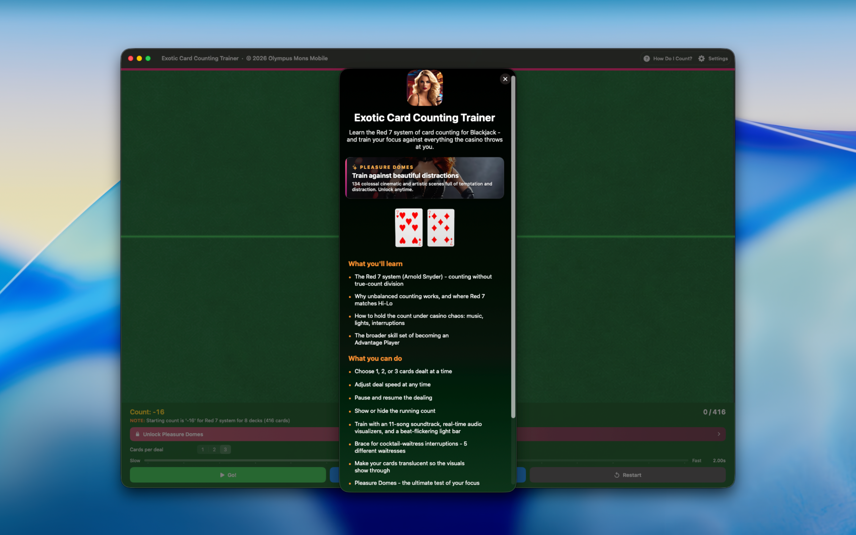 Exotic Card Counting Trainer