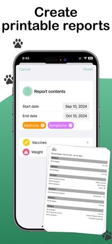 Pet Care Health Tracker iPhone screenshot