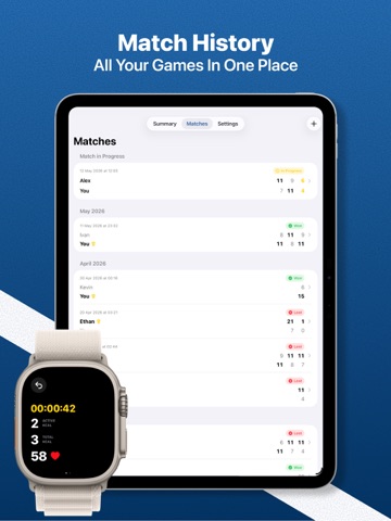 Pickleball Score Keeper App iPad screenshot