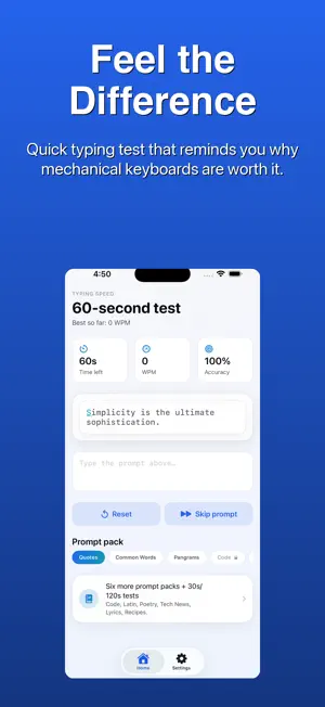Typing Speed Test - WPM screenshot 2