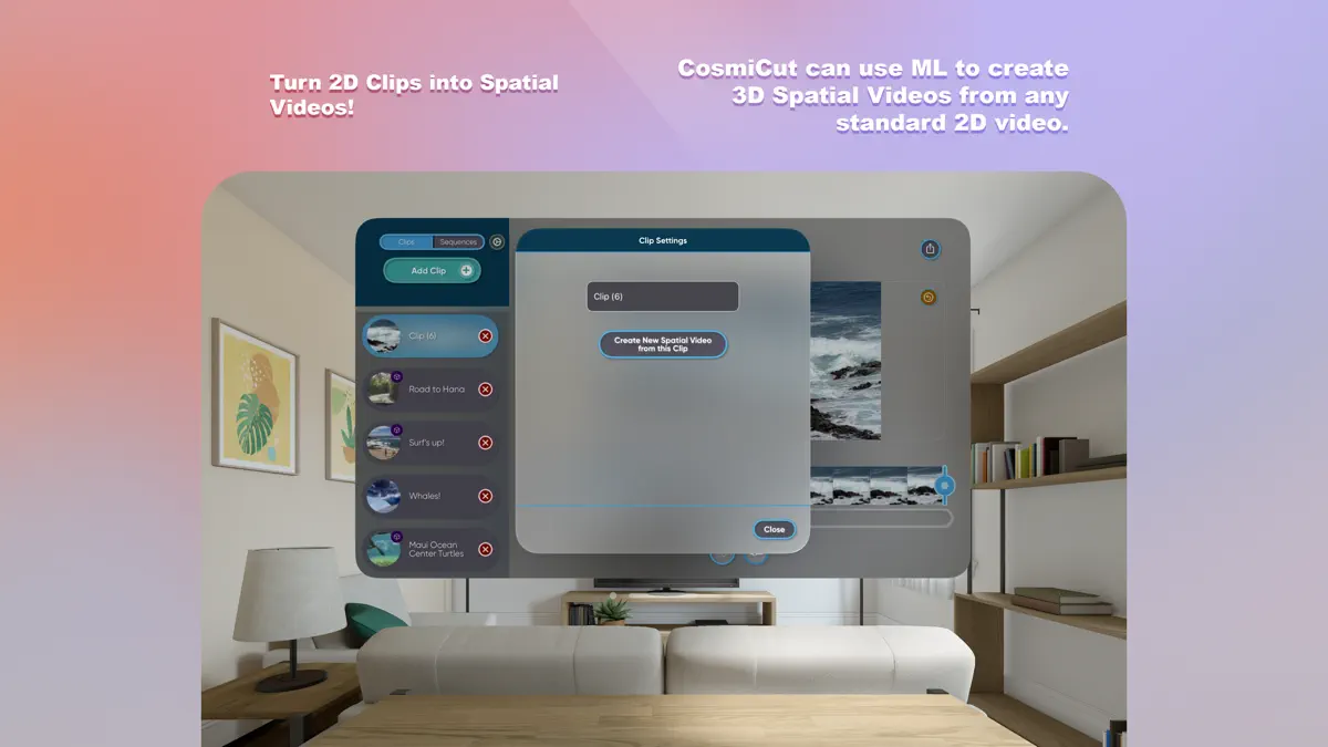 CosmiCut: Spatial Video Editor screenshot 2