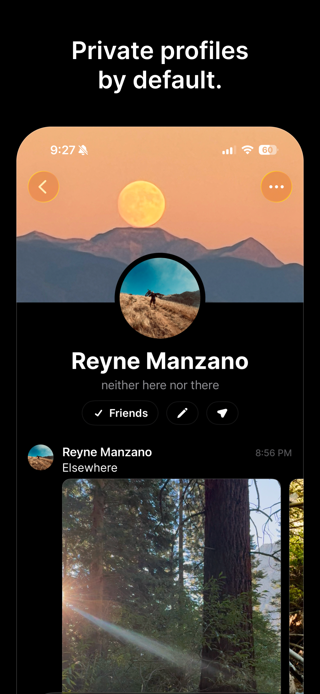 Elsewhere. Social messaging. screenshot 7