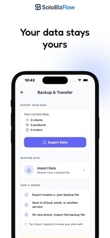 SoloBizFlow screenshot