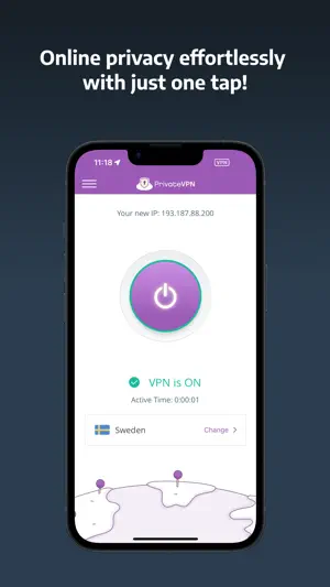 PrivateVPN screenshot 1