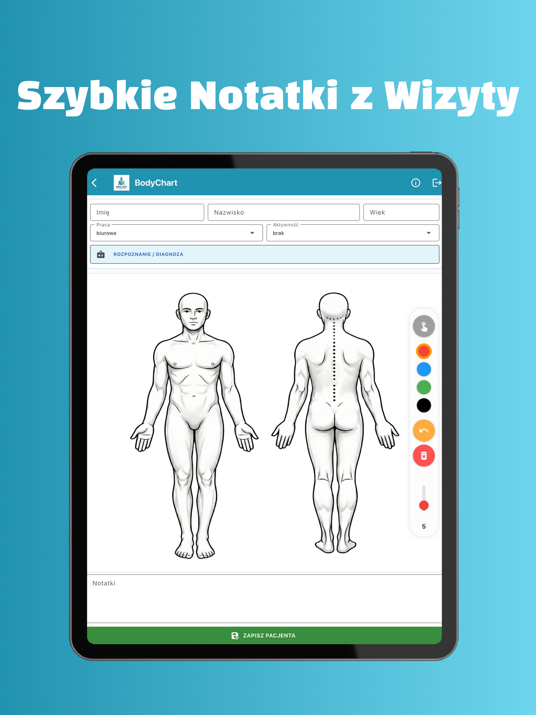 BodyChart - Karta Pacjenta