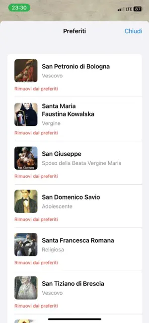 Santo del Giorno App iPhone screenshot 5