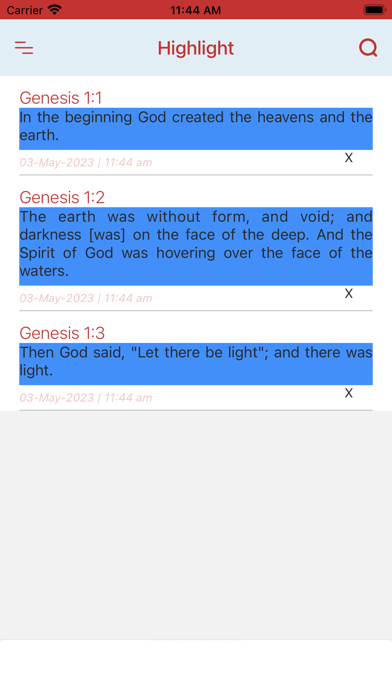 King James Version Bible (KJV) Screenshot