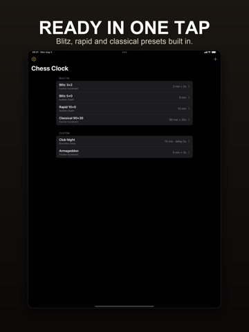Chess Clock & Game Timer iPad screenshot