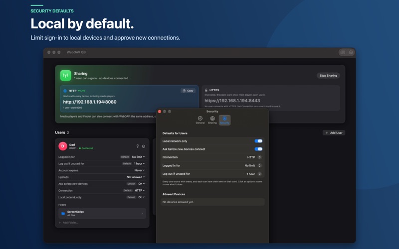 WebDAV QS screenshot 3