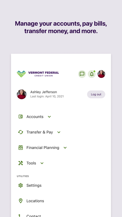 Screenshot #3 pour Vermont Fed CU Mobile Banking