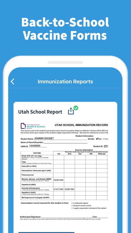 Docket® - Immunization Records