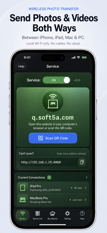 WiFi Album Photo Transfer App screenshot