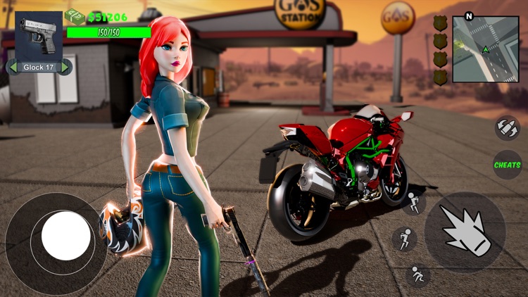 Gangster Anime Girl Vegas City