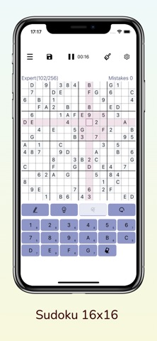 Sudoku - 4x4 6x6 9x9 16x16 screenshot