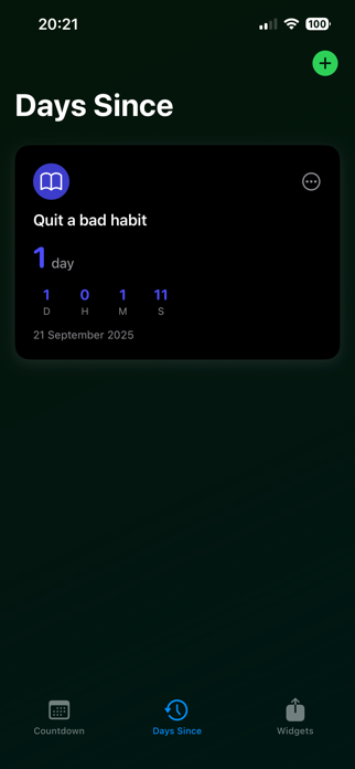 Days Since - Simple Tracker Screenshot 2 of 3