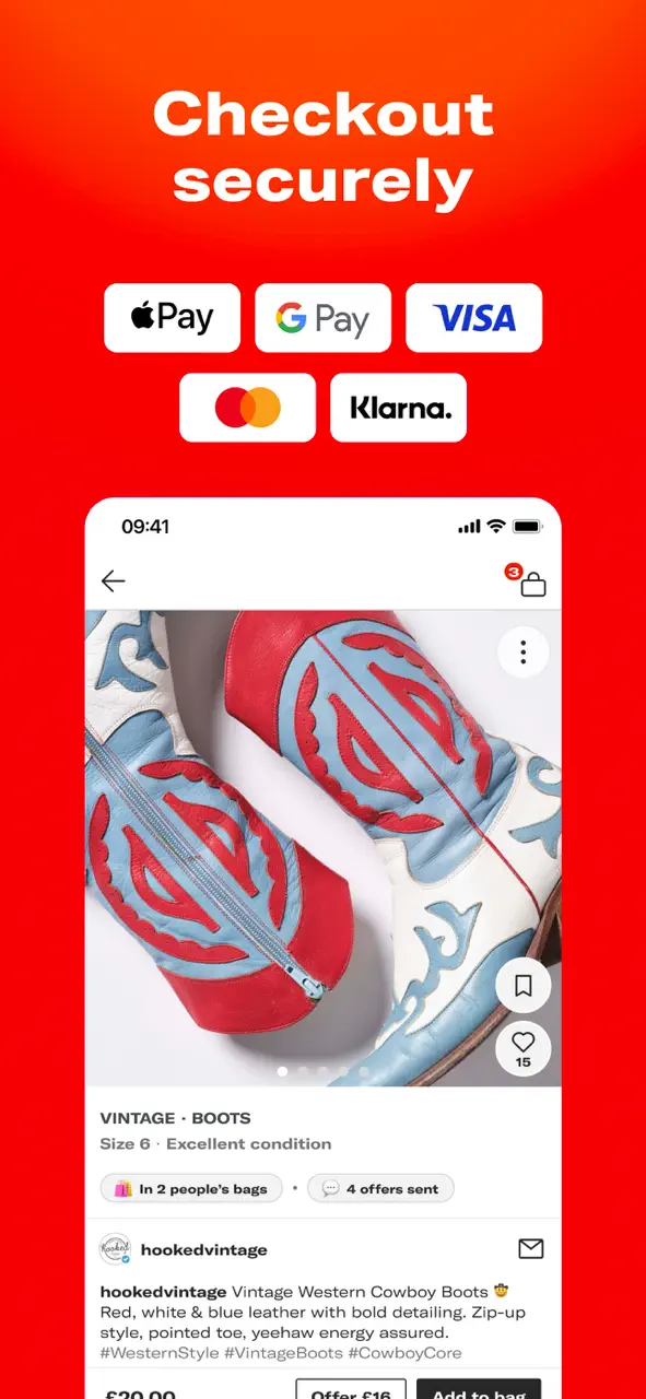 Interface de l'application Depop affichant une notification de vente pour des baskets Salomon, avec les instructions d'expédition et les détails du paiement.