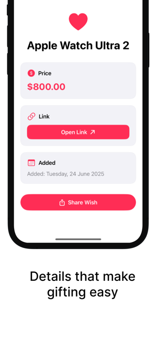 Gift List –  WishWish Screenshot 2 of 3