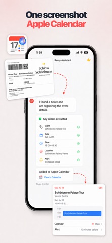 Remy: Screenshot Calendar AI iPhone screenshot