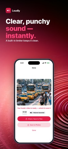 Loudly: Video Volume Booster iPhone screenshot
