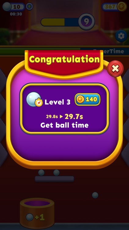 Falling ball: Timing game