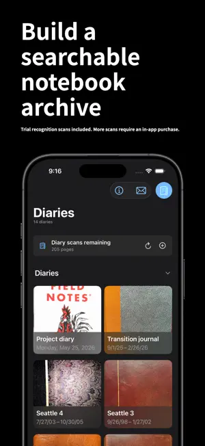 Inksightful: Journal archive screenshot 1