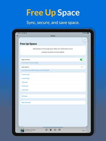 Photos Backup for NAS iPad screenshot