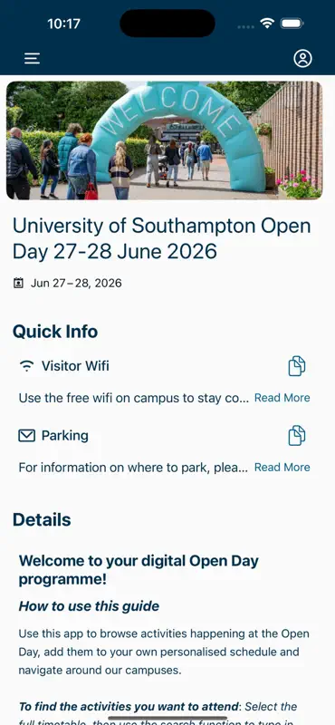 Visit Uni of Southampton screenshot 1 of 3