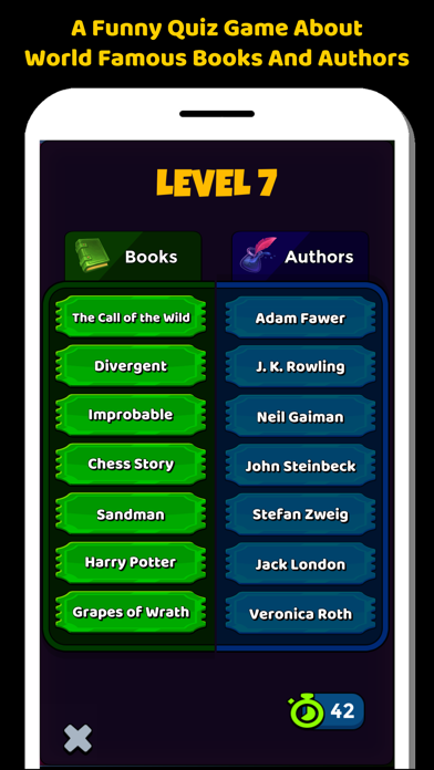 Books And Literature Quiz Game Screenshot