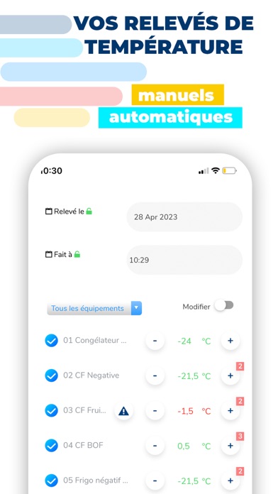 Screenshot #2 pour traqfood HACCP/Traçabilité/T°C