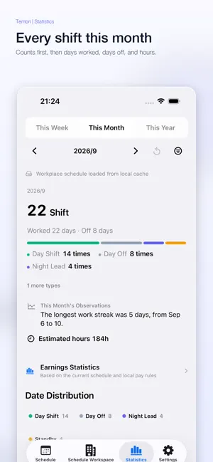 Tembri: Shift Planner screenshot 4