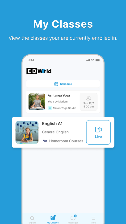 #7. ED World: Book Classes & More (iOS) 由: ED World