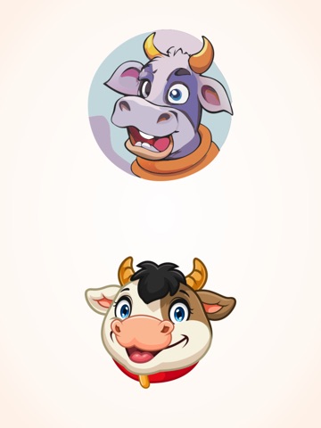 Moody Cow Stickers iPad screenshot