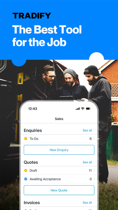 Screenshot #1 pour Tradify: Gestion des chantiers