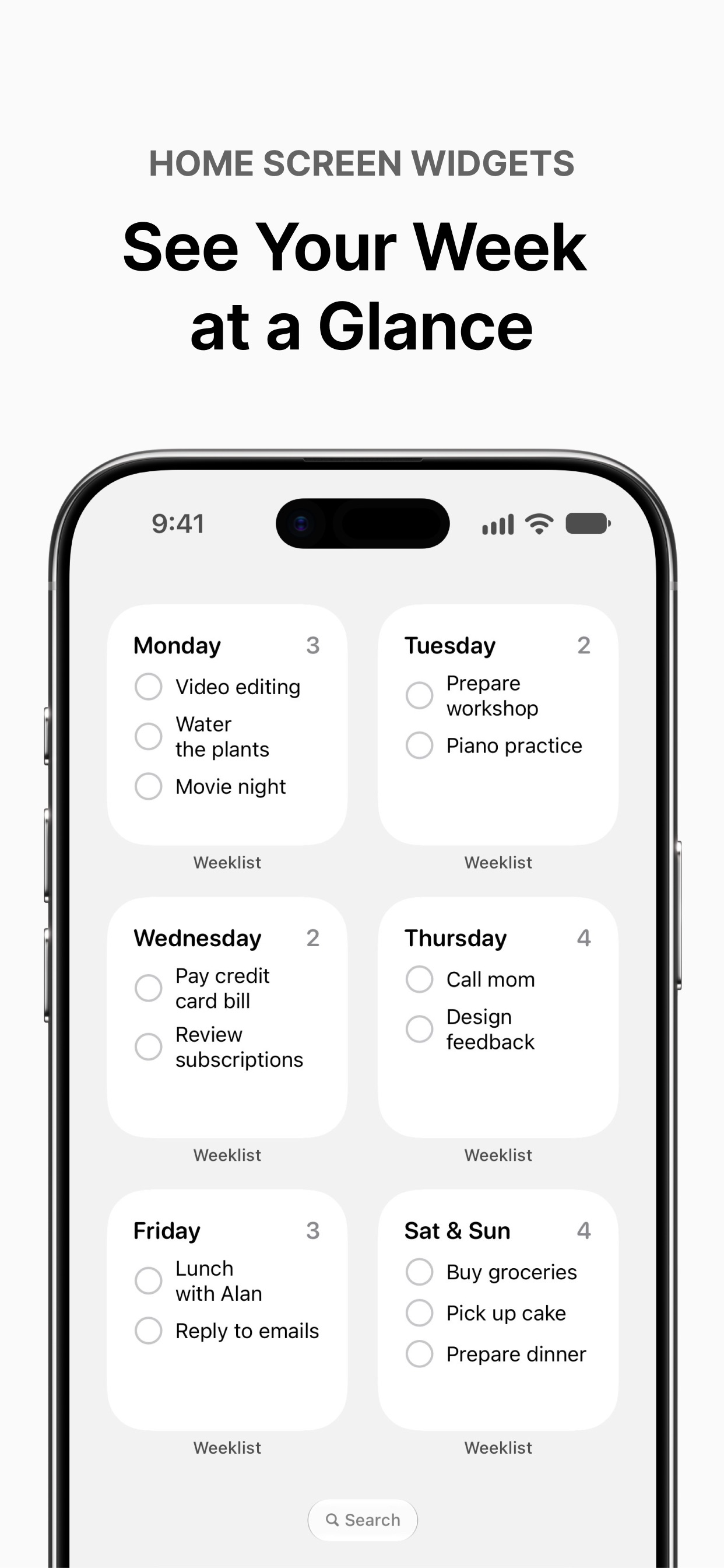 Screenshot 2 of Weeklist: Weekly Planner