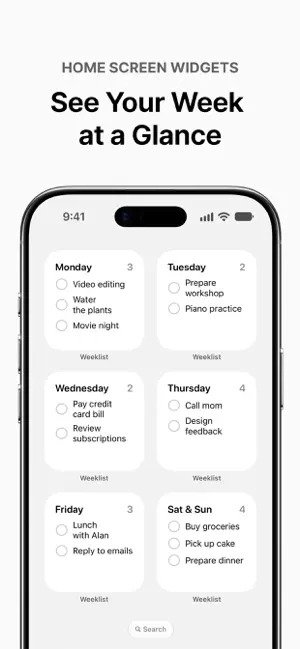 Weeklist: Weekly Planner screenshot 2