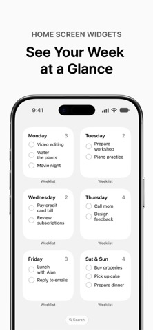 Weeklist: Weekly Planner Screenshot 2 of 4