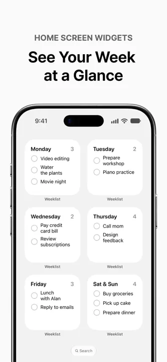 Weeklist: Weekly Planner screenshot 2