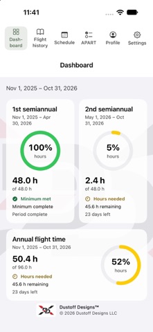 APART: Flight Logbook app screenshot